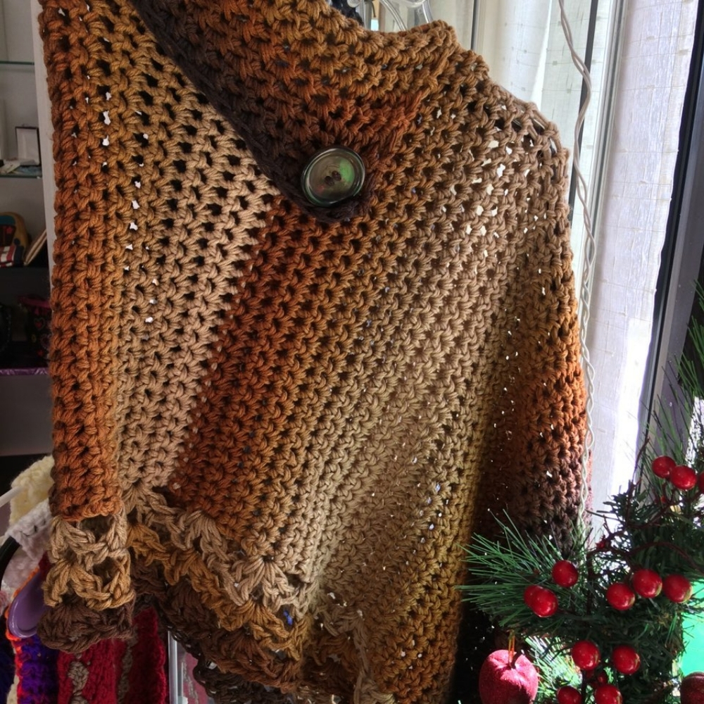 Fall colors cape handmade